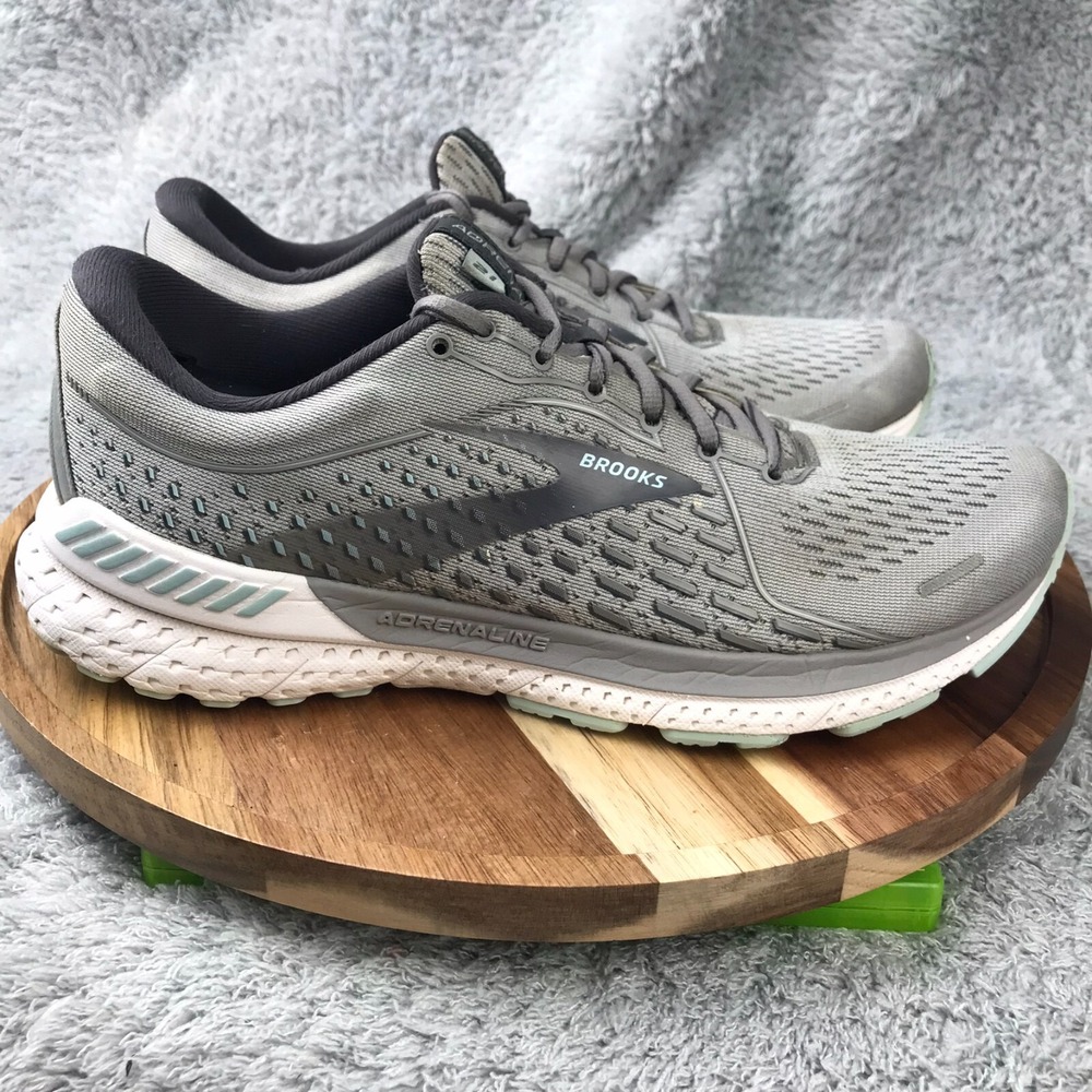 Brooks Adrenaline GTS 21 Womens 9B Gray Road Running Trail Gym Sneakers Shoes‎